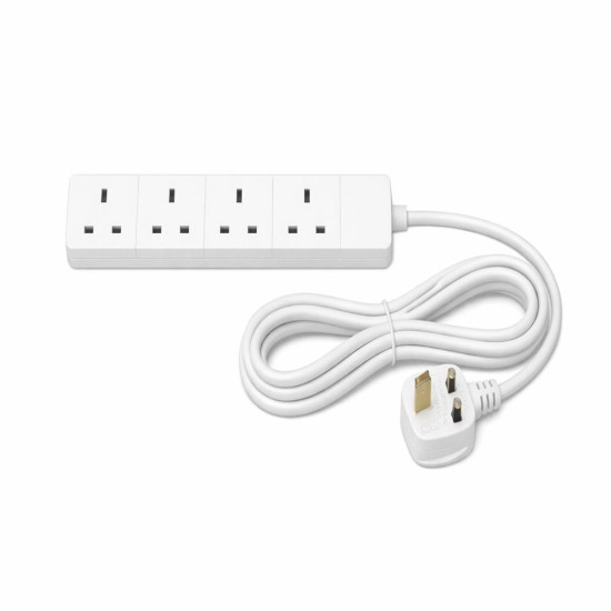 Extension Lead 3Metre 4way White Colour