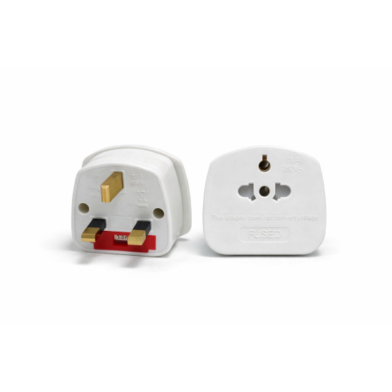 Travel Adaptor SU, EU, to UK 2 to 3 Pin, Plug Convertor Pack of 1