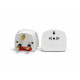 Travel Adaptor SU, EU, to UK 2 to 3 Pin, Plug Convertor Pack of 1