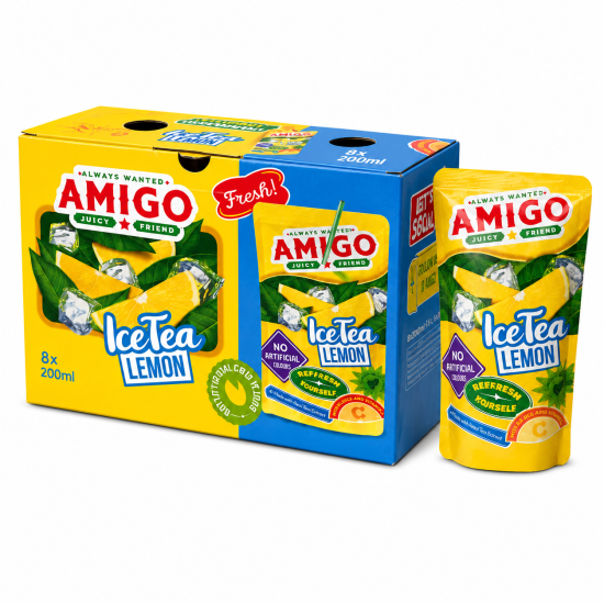 Amigo Ice Tea Lemon Flavour Juice Pack of 24 x 200ml