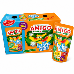 Amigo Ice Tea Peach Flavour Juice Pack of 24 x 200ml