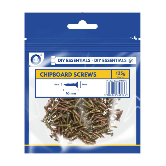 16mm Chipboard Screws 125g - Pack of 1