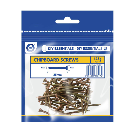 35mm Chipboard Screws 125g