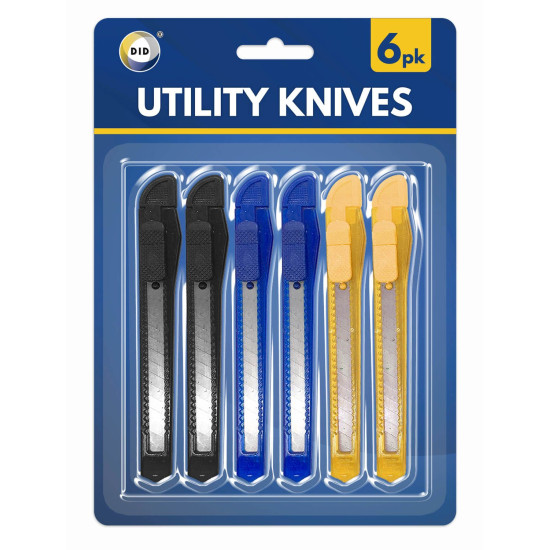 6Pc Utility Knives - Pack of 1 
