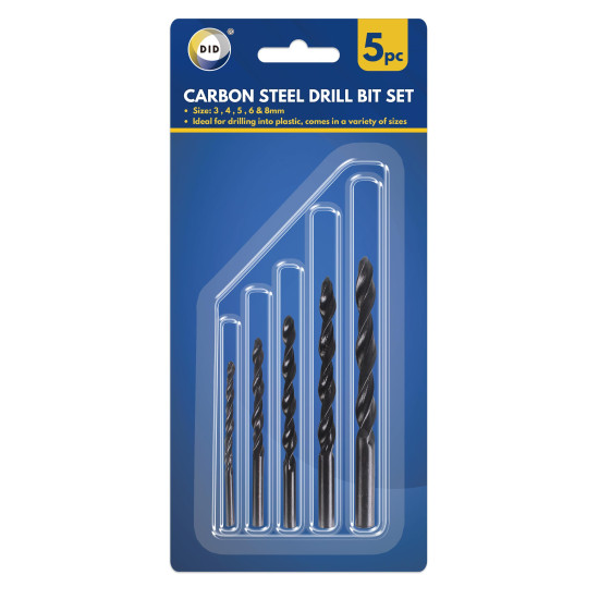 Carbon Steel Drill Bit Set 5pc  -  Pack of 1