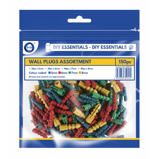 Wall Plugs Assortment 150pc - Pack of 1