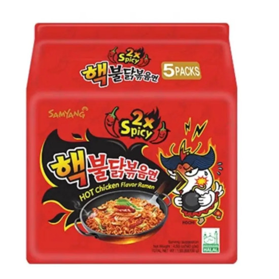 SAMYANG 2X SPICY HOT CHICKEN RAMEN MULTIPACK 5OZ/ 40PCS Multipacks image