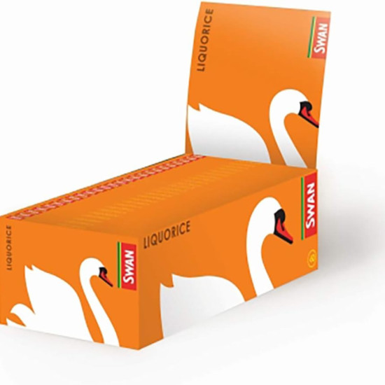 Swan Liquorice Regular Cigarette Rolling Papers Box of 50 | SWAN | Rolling papers