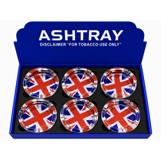 Glass Ashtray Round, Item No SMK - 1989 , Pack of 6
