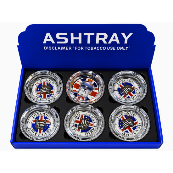 Glass Ashtray Round, Item No SMK - 1996 , Pack of 6