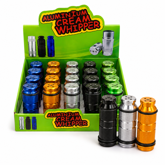 Crackers Aluminium Cream Whippers Ring, Assorted Colours - Pack of 20 