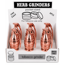Metal Grinder Gernade Shape, Item Code SMK - 2672, Rose Gold Colour - Pack of 6 