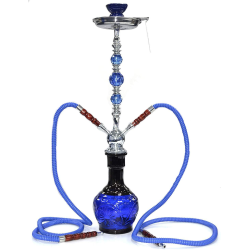 Hookah Large Double Pipe, Assorted Colour, Item Code - PS - 154, Pack of 1  