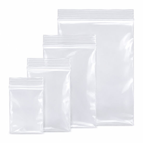 Zipper Bag 60 x 60 Clear - Pack of 1 x 900 Bag Approx 