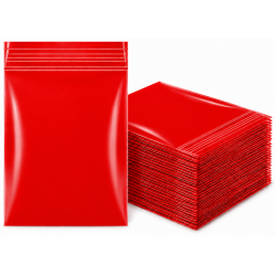Zipper Bag 50 x 50 Red Colour - Pack of 1 x 900 Bag Approx 