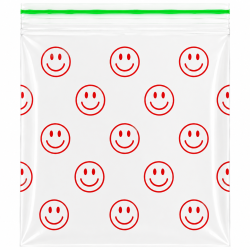 Zipper Bag 50 x 50 Smiley - Pack of 1 x 900 Bag Approx 