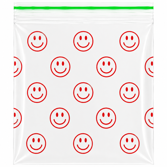 Zipper Bag 50 x 50 Smiley - Pack of 1 x 900 Bag Approx 