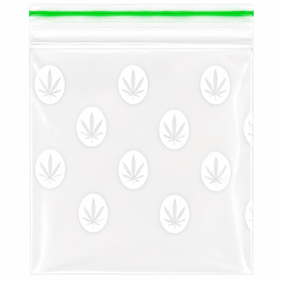 Zipper Bag 25 x 25 White Leaf - Pack of 1 x 900 Bag Approx 