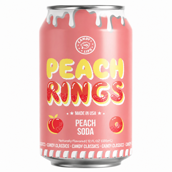 Candy Lips Peach Rings  - Pack of 12 x 355ml 