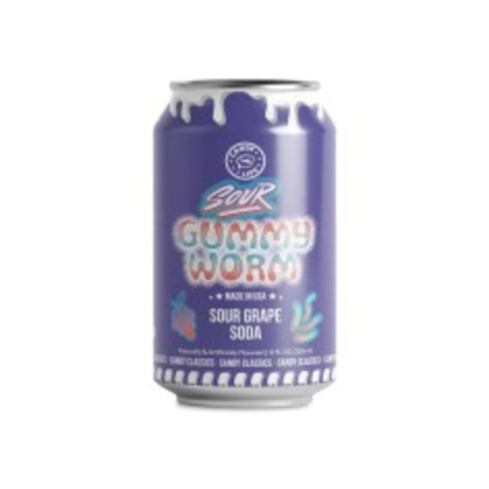 Candy Lips Sour Gummy Worms  - Pack of 12 x 355ml 