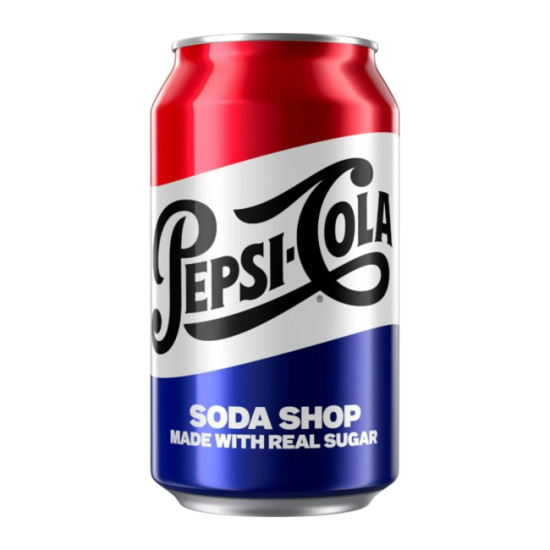 Pepsi Cola Real Sugar - Pack of 12 x 12oz 