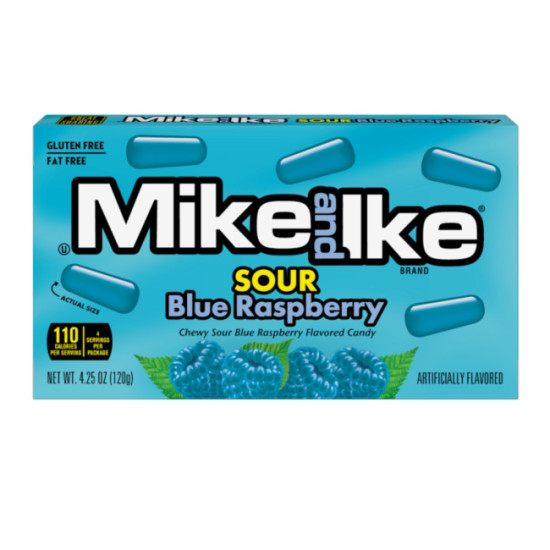 Mike And Ike Sour Blue Raspberry 4.25OZ/12 Theatre Boxes, Candies image